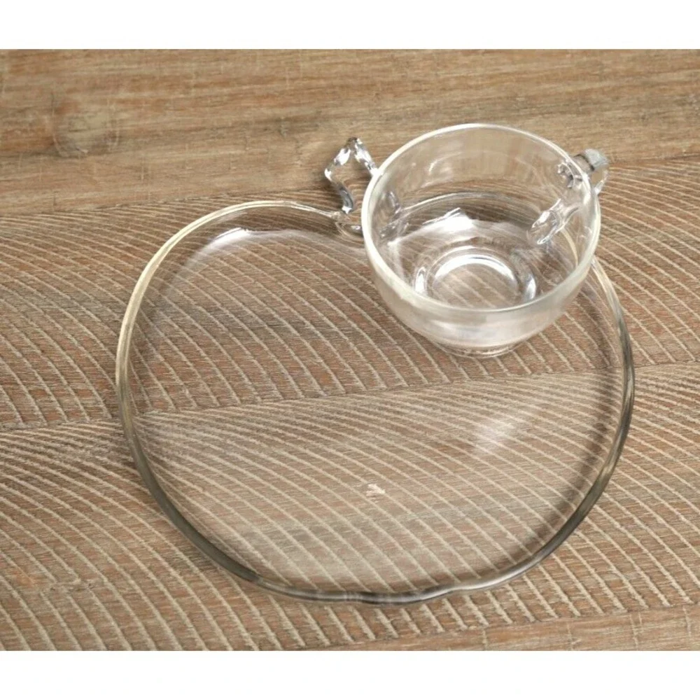 Hazel Atlas Orchard Apple‎ Shaped Plates and Cups, 8 pc set